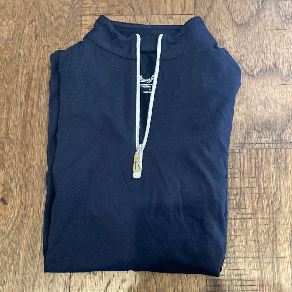 Tailored Sportsman women’s Ice Fil long sleeve riding short, size small, blue.